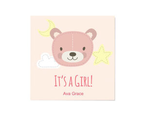It's a Girl-Quadratische Grußkarte