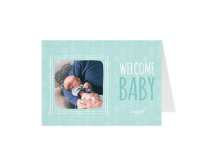Welcome Baby-Eine gefaltete Panorama-Grußkarte