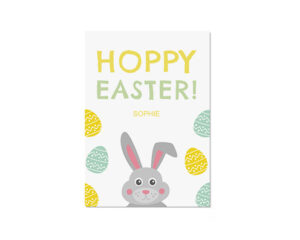 Hoppy Easter Bunny-Porträt-Grußkarte