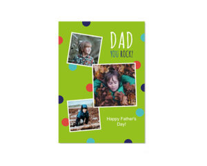 Dad You Rock-Porträt-Grußkarte