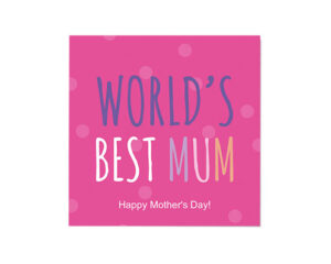 World's Best Mum-Quadratische Grußkarte