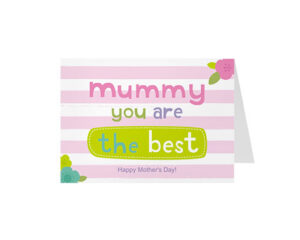 Pink Stripes-Eine gefaltete Panorama-Grußkarte