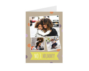 Dotty-Gefaltete Grußkarte im Hochformat