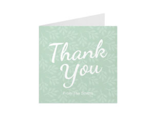 Mint Leaves-Quadratisch gefaltete Dankeskarte