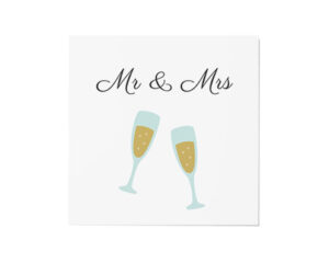 Mr and Mrs Wedding-Quadratische Karte