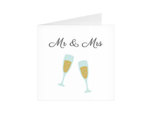 Mr and Mrs Wedding-Quadratische Klappkarte